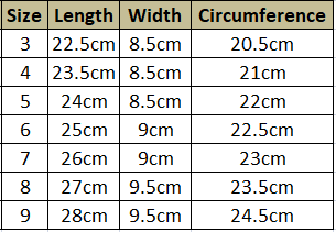 Gurmuki Ladies Genuine Leather Pump Size Chart