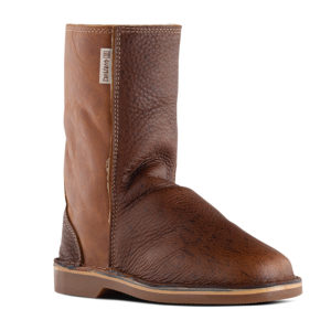 Gurmuki Handmade KUDU Leather Boots in Mid Calf Length, is made of 100 % Leather Faux Fur with a 100% TR Rubber Sole. This new design is Stylish and Functional. It is Unique, Stylish and Durable, not to mention Comfortable like wearing your slippers outside ! All Gurmuki Products are Handmade with Love, Proudly South African !