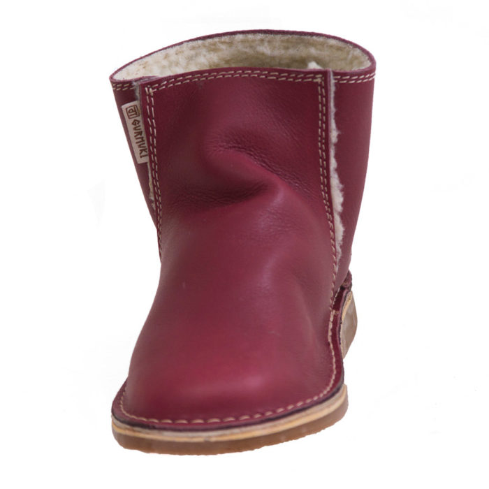 Gurmuki Hand Made Genuine Leather Unisex KUDU Ankle Boot – Plum