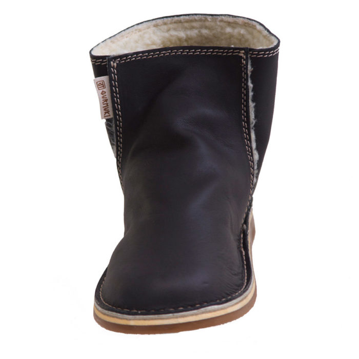Gurmuki Hand Made Genuine Leather Unisex KUDU Ankle Boot – Black