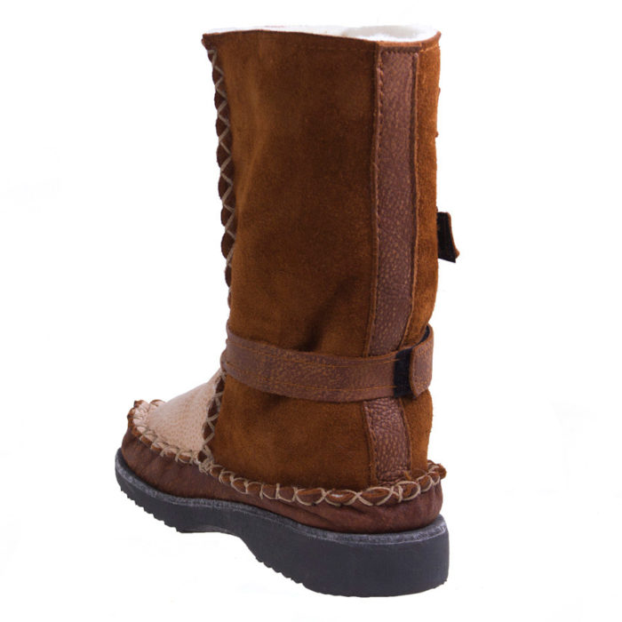 Gurmuki Sheep's Wool Unisex TRIBAL Tall Boots – 2Tone Rust