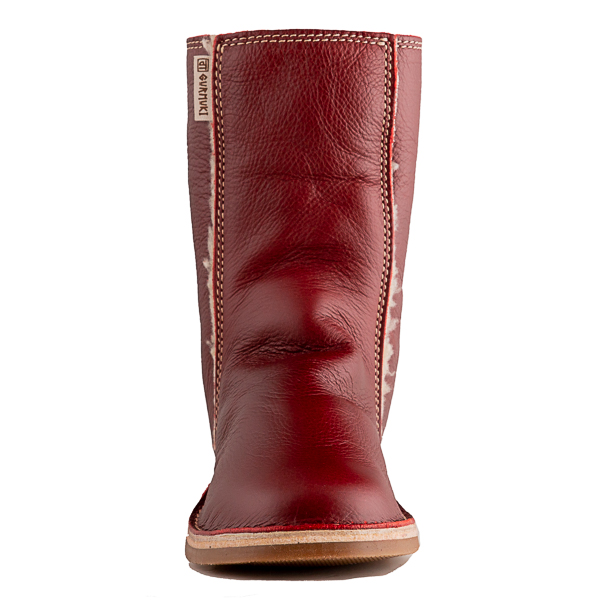 KUDU Genuine Leather Fur Boots - CHOCOLATE