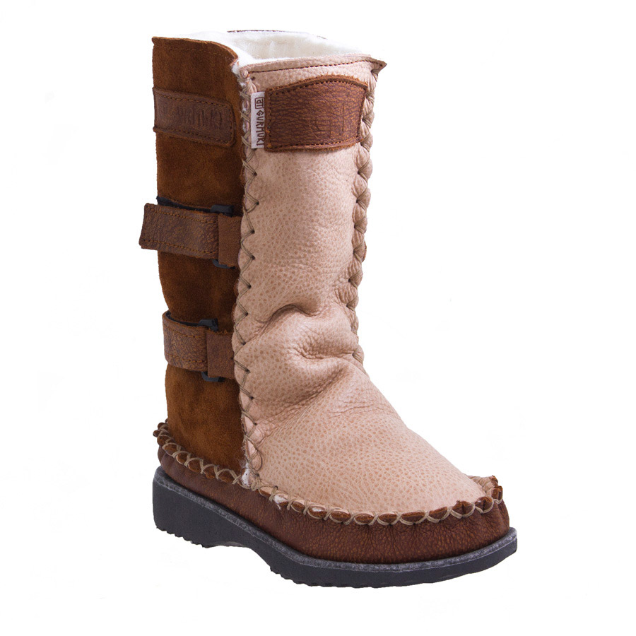 Gurmuki Sheep's Wool TRIBAL Tall Boots – 2Tone Rust