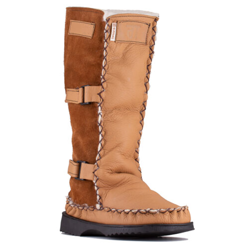 Gurmuki Sheepskin Wool High Calf Boots Tan